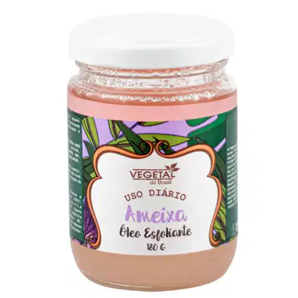 Óleo Esfoliante Corporal Vegetal do Brasil Ameixa, 180g.
