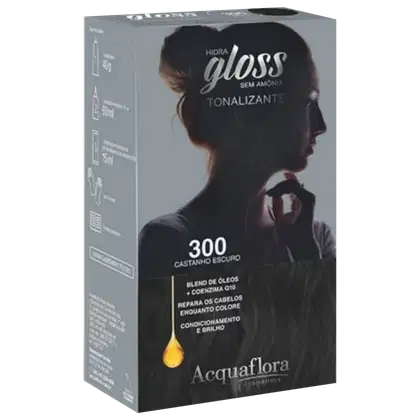 Imagem do produto Acquaflora Hidra Gloss 300 Castanho Escuro - Tonalizante