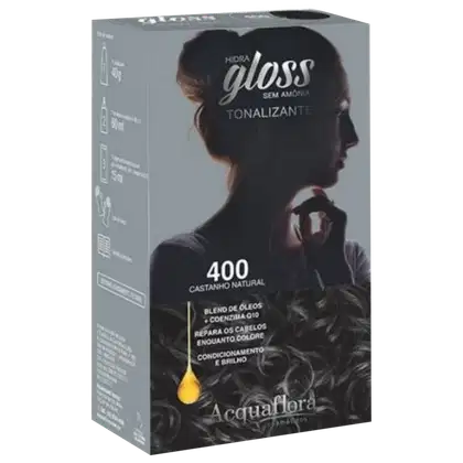 Imagem do produto Acquaflora Hidra Gloss 400 Castanho Natural - Tonalizante