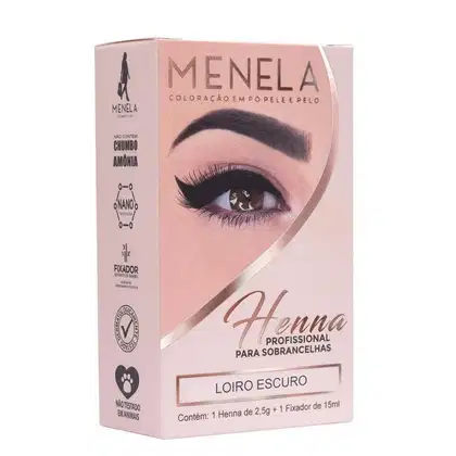 Imagem do produto HENNA PARA SOBRANCELHAS MENELA LOURO ESCURO 2,5G +FIXADOR