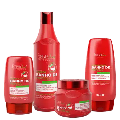 Imagem do produto Kit Forever Liss Professional Banho de Verniz Morango Full (4 Produtos)