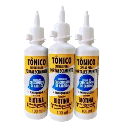 Imagem do produto Gota Dourada Tonico Fortalecedor De Cabelos Biotina 3un