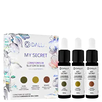 Imagem do produto Kit Dalla Makeup Minha Cor Perfeita Trio Corretores De Subtom (3 Produtos)