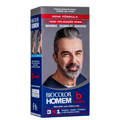 Imagem do produto Bozzano Biocolor Homem 3x1 Redução dos Grisalhos  - Tonalizante Masculino