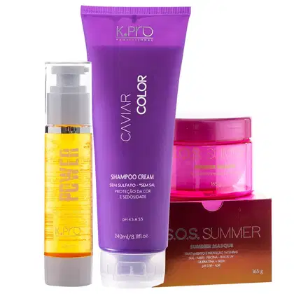 Imagem do produto Kit K. Pro Caviar Color + SOS Summer + Power Five Oils (3 Produtos)