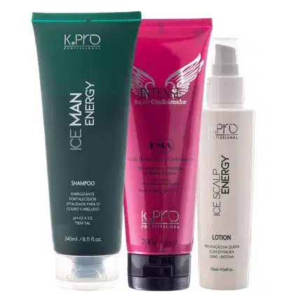 Imagem do produto Kit K. Pro Antiqueda Ice Man & Intense Repair (3 Produtos)