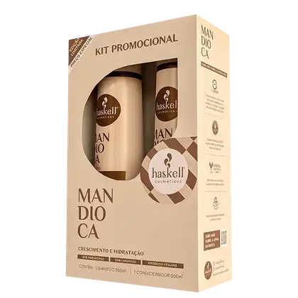 Kit Haskell Mandioca Crescimento e Hidratação Duo com 2 Produtos