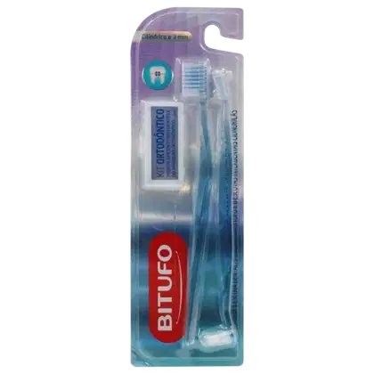 Imagem do produto KIT 1 ESCOVA DENTAL 1 ESCOVA INTERTUFO E 6 ESCOVAS INTERDENTAIS CILÍNDRICAS 3MM BITUFO