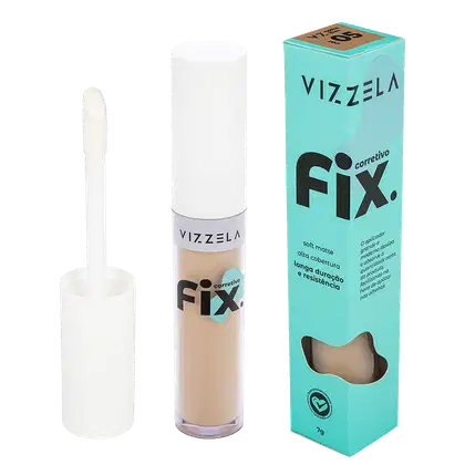 Corretivo Líquido Vizzela Cosméticos Fix Cor 5 de 7g
