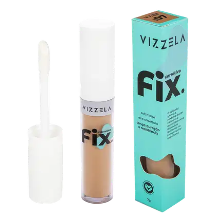 Corretivo Líquido Vizzela Cosméticos Fix Cor 7, 7g.
