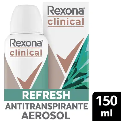 Imagem do produto Desodorante Antitranspirante Aerossol Rexona Clinical Refresh 150ml