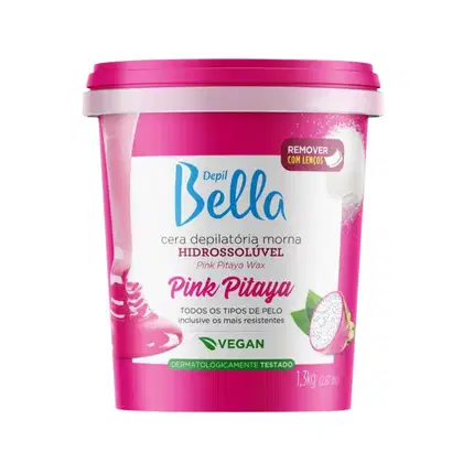 Imagem do produto Depil Bella Pink Pitaya - Cera Depilatória Hidrossolúvel 1,3kg