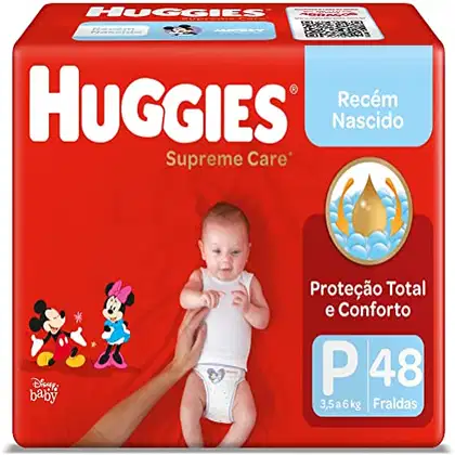Imagem do produto Huggies Supreme Care Disney Baby P Recém Nascido - Fralda (48 Unidades)