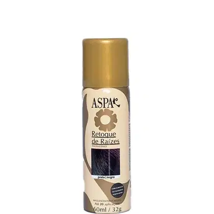 Imagem do produto Aspa Spray Retoque de Raiz Instantâneo Preto 60ml