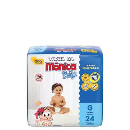 Imagem do produto Fralda Turma da Mônica Baby G - 24 Unidades