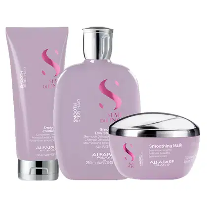 Imagem do produto Kit Alfaparf Semi Di Lino Smooth Smoothing Trio (3 Produtos)
