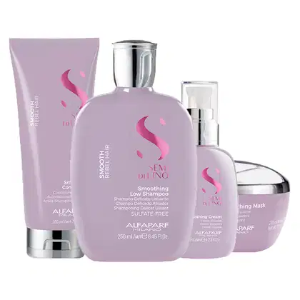 Imagem do produto Kit Alfaparf Semi Di Lino Smooth Rebel Lissante Home Care (4 Produtos)