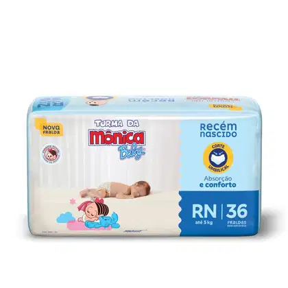 Imagem do produto Fralda Turma da Mônica Baby Jumbo RN com 36un