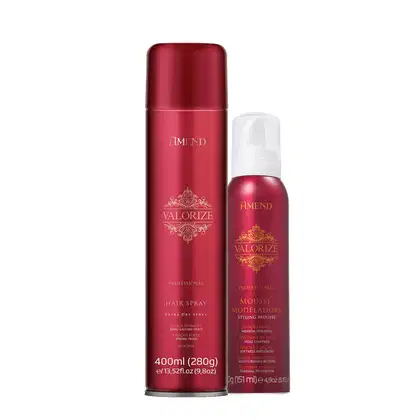 Imagem do produto Kit Amend Valorize Mousse e Spray Fixador Forte (2 produtos)