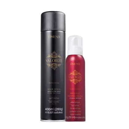 Imagem do produto Kit Amend Valorize Mousse e Spray Fixador Ultra Forte Médio (2 produtos)