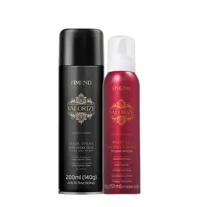 Imagem do produto Kit Amend Valorize Mousse e Spray Fixador Ultra Forte Pequeno (2 produtos)