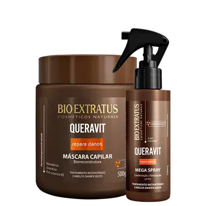 Imagem do produto Kit Bio Extratus Queravit Spray e Máscara Biorreconstrutora (2 Produtos)