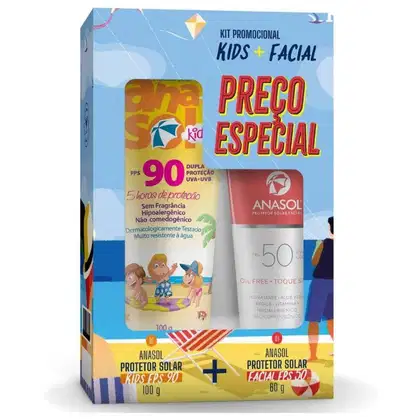 Imagem do produto Kit Anasol Proteção Facial Kids Duo (2 Produtos)