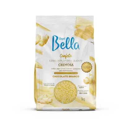 Imagem do produto Depil Bella Confete Chocolate Branco - Cera Depilatória Quente 1kg