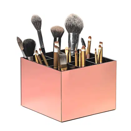 Imagem do produto Acrílico Store Rosé/Preto com 9 Divisórias - Porta Pincel