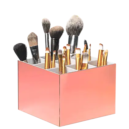 Imagem do produto Acrílico Store Rosé/Branco com 9 Divisórias - Porta Pincel