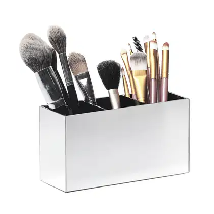 Imagem do produto Acrílico Store Prata/Preto com 3 Divisórias - Porta Pincel