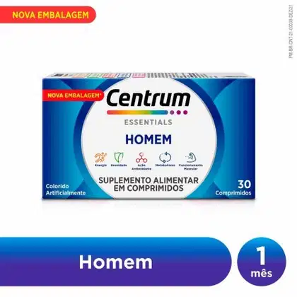 Imagem do produto Polivitaminico Centrum Essentials Homem de a a Zinco 30 Comprimidos