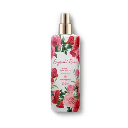 Desodorante Corporal Mahogany English Rose Banho Perfumado, 350ml.