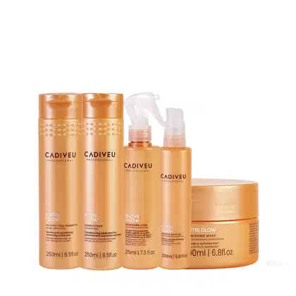 Imagem do produto Kit Cadiveu Nutri Glow Shampoo Condicionador Fluído Booster e Máscara (5 produtos)