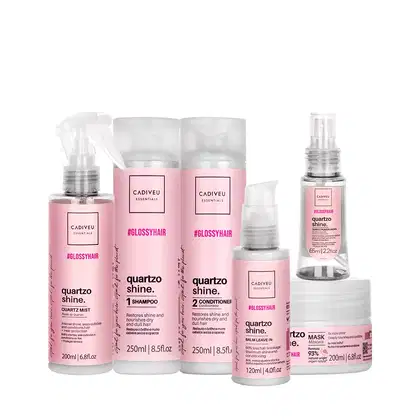 Imagem do produto Kit Cadiveu Professional Quartzo Shine Shampoo Condicionador Balm Máscara Fluído e Óleo (6 produtos)