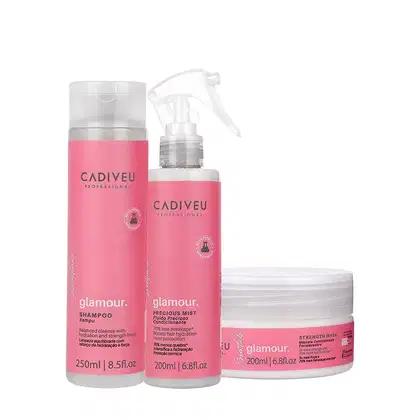 Imagem do produto Kit Cadiveu Profissional Essentials Glamour Fluído Shampoo e Máscara (3 produtos)