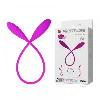 Vibrador de Ponta Dupla Pretty Love Snaky Vibe, 1 produto.