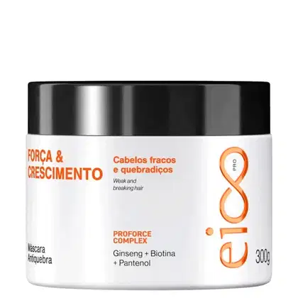 Máscara Capilar Antiquebra Eico Pro Força & Crescimento, 300g.
