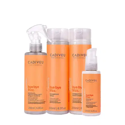 Imagem do produto Kit Cadiveu Professional Bye Bye Frizz Shampoo Condicionador Selagem Gradativa e Leave-in (4 produtos)