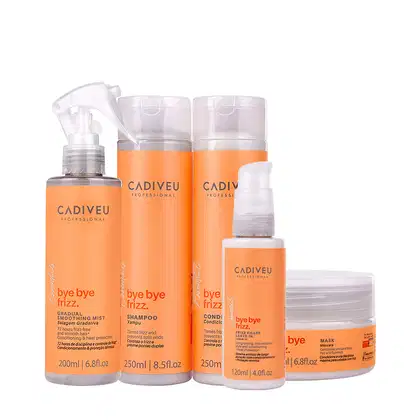 Imagem do produto Kit Cadiveu Professional Bye Bye Frizz Shampoo Condicionador Selagem Gradativa Leave-in e Máscara (5 produtos)