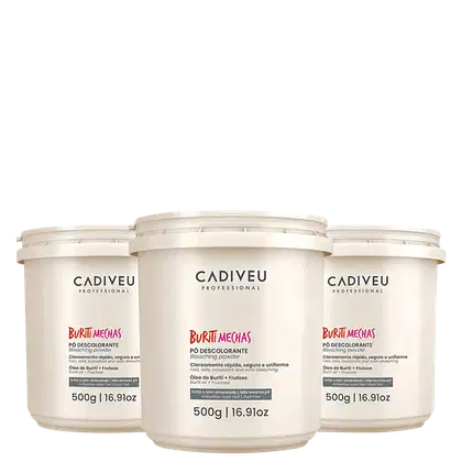 Imagem do produto Kit Cadiveu Buriti Mechas  Pó Descolorante 500g (3 produtos)