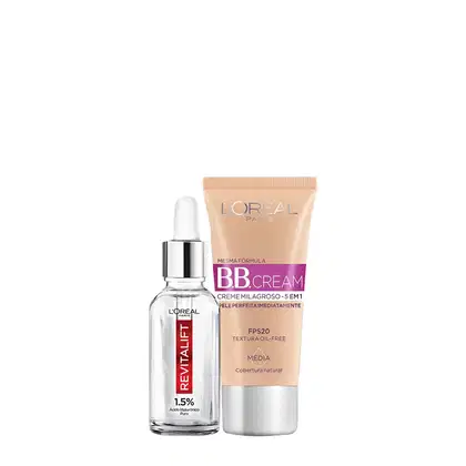 Imagem do produto Kit L'Oréal Paris Revitalift Hialurônico Preenchedor e 5 em 1 Fps 20 Bb Cream (2 produtos)