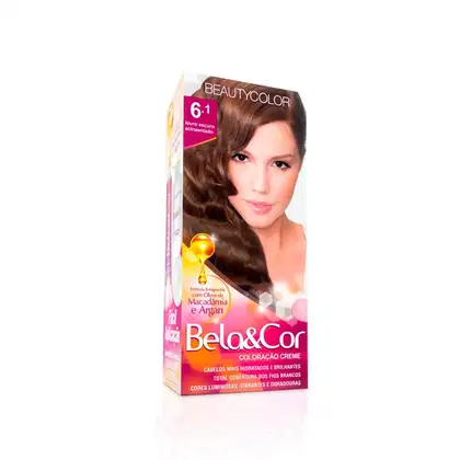 Imagem do produto BeautyColor Bela&Cor 6.1 Louro Escuro Acinzentado - Coloração Permanente