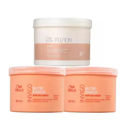 Imagem do produto Kit Wella Professionals Fusion Nutri-Enrich Trio Mask Salon (3 Produtos)