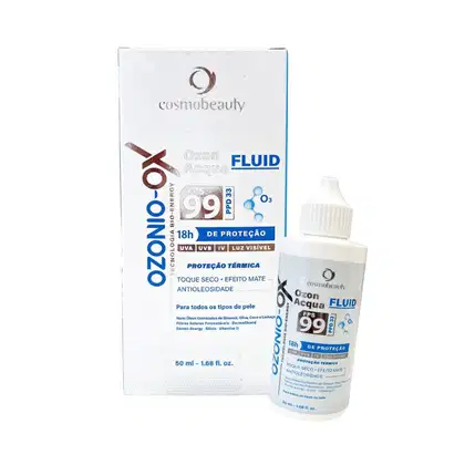 Protetor Solar Ozonio OX Acqua Fluid FPS 99, da marca Cosmobeauty.