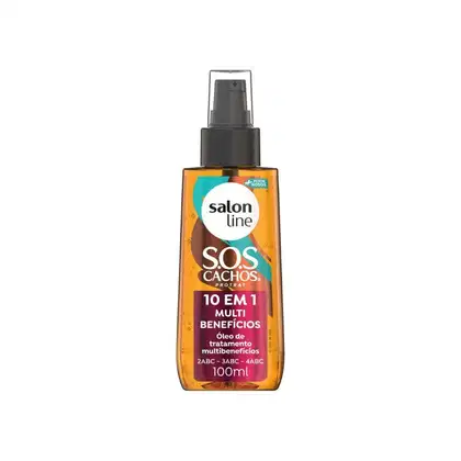 Óleo Capilar Salon Line S.O.S Cachos 10 em 1 Multibenefícios. Volumetria de 100ml.