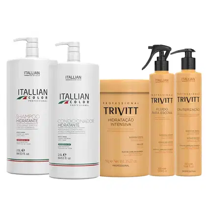 Imagem do produto Kit Lavatório Profissional Itallian + Kit Trivitt Hidratação (5 Itens)