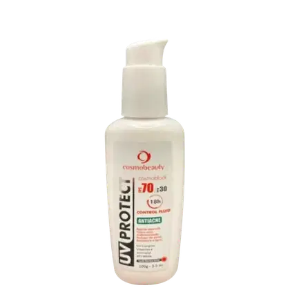Protetor Solar Cosmoblock UV Protect FPS 70, da marca Cosmobeauty.