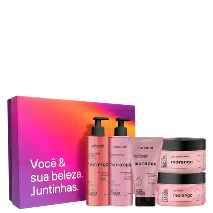 Kit Labotrat Dia a Dia Morango, 5 produtos.