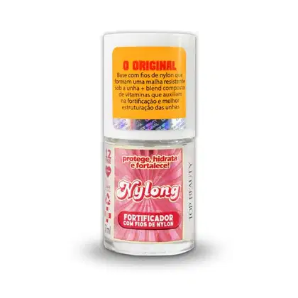 Imagem do produto Base de Unha Nylong Fortificador S.O.S Unhas Top Beauty Para Unhas com Fios de Nylon 12 FREE 7mL